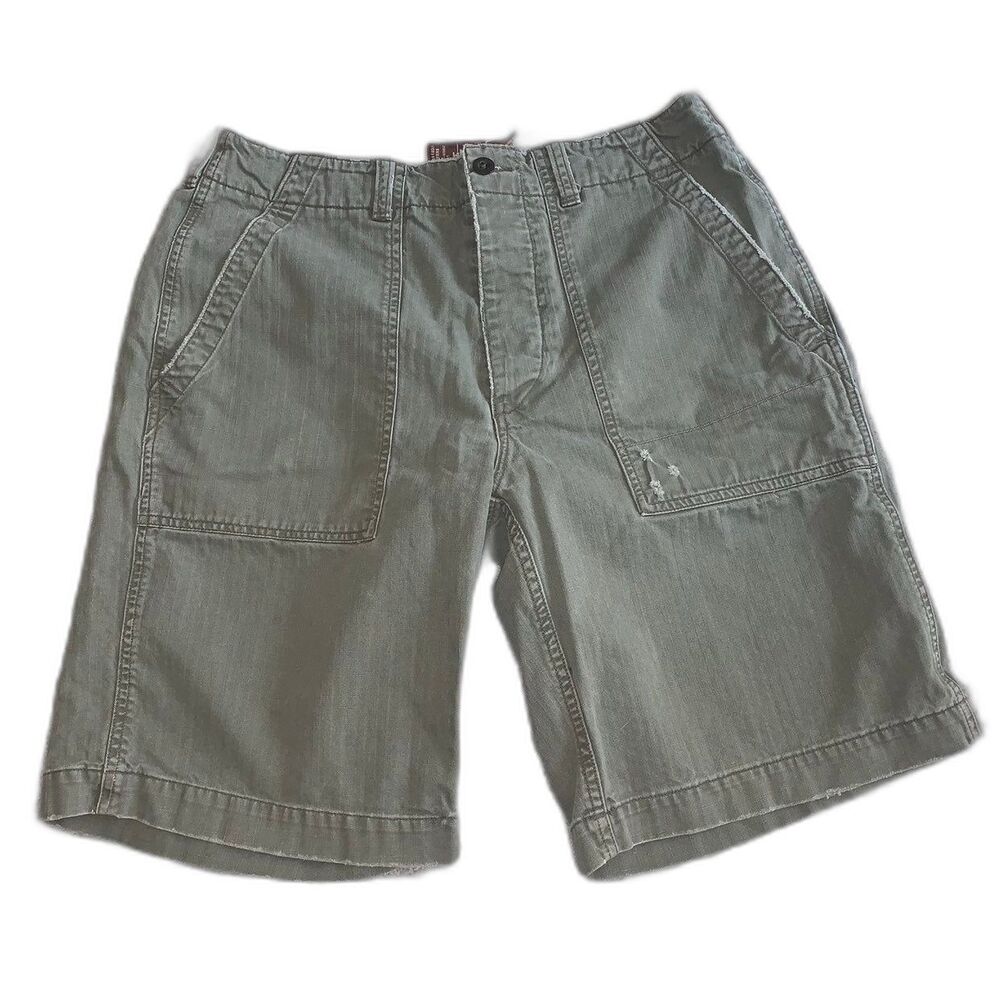 Vintage American Eagle Outfitters Green Distressed Shorts 32